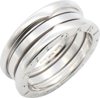 Bulgari Silver White Gold (18K) Band Ring (Pre-Owned)