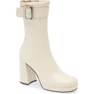 Jeffrey Campbell Bratty Block Heel Bootie in Light Beige at Nordstrom Rack, Size 9.5