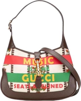 Gucci Pre-owned Shoulder Bags, female, Multicolor, Size: ONE SIZE Pre-owned Canvas Crossbody Bag