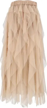 Ermanno Scervino Maxi Rok - Dames - Midirokken - Bruin - S - Rokken