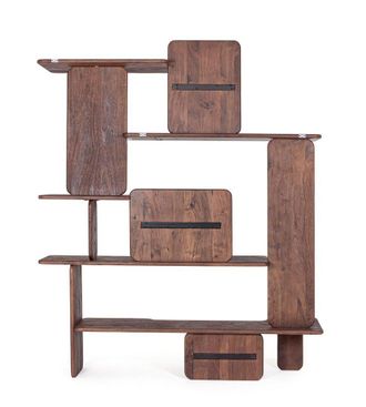 BIZZOTTO Brown wood NAYANA bookcase with desk