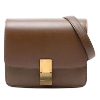 Celine Pre-owned Classic Box Crossbody Bag - Dames - Pre-owned - Bruin - Maat: ONE Size Zijde