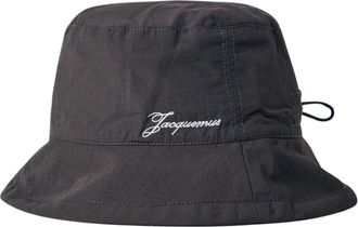 Jacquemus Le Bob Baluchon Bucket Hat - Heren - Hoeden - Bruin - 56 CM - Katoen - Accessoires
