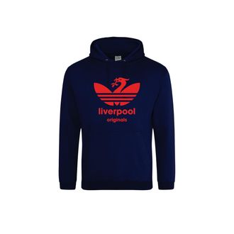 Generic Liverpool Inspired Hoodie - Vintage Retro City Graphic Pullover Classic Unisex Hooded Sweatshirt Travel Gift (Navy, L Years)