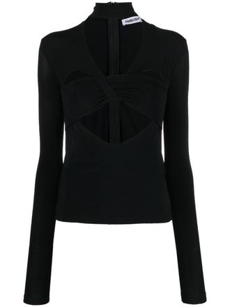 AMBUSH Top a collo alto con dettaglio cut-out - Nero