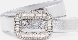 Roger Vivier Cintura Pilgrim in pelle metallizzata