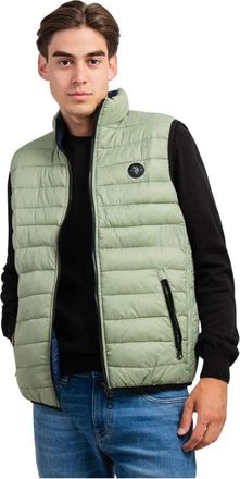 U.S.Polo Association Omkeerbaar Herenvest Groen/Blauw - Heren - Bodywarmers - Groen - M - Polyester - Jassen