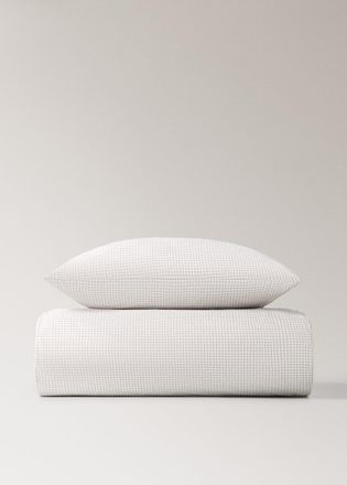 Mango Federa cuscino culla cotone mini quadri grezzo - Home - 100x120cm - MANGO HOME