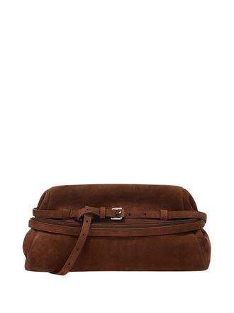 Moschino Borsa Crosta Suede Shoulder Bag