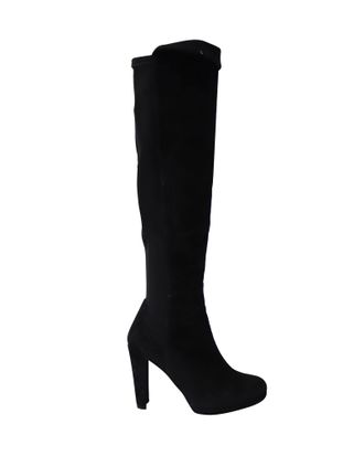 Stuart Weitzman Pre-owned Womens Hiline Knee-High Boots in Black Suede - Size UK 4