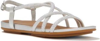 FitFlop Gracie Crystal Strappy Sandal in Silver at Nordstrom, Size 11