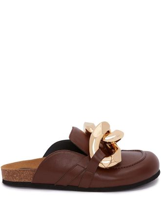 J.W.Anderson chain-link mules - Brown