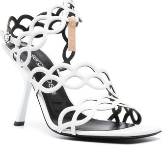Sergio Rossi Sandalen - Sandals White - Gr. 36 (EU) - in Wei&szlig; - f&uuml;r Damen