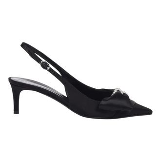 Baldinini Satin Slingback Pomp - Dames - Schoenen - Zwart - Maat: 39 EU Satijn