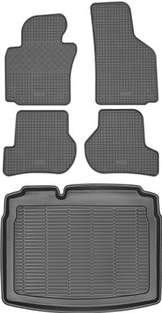 OEM Juego De Alfombrillas De Goma Para Coche Y Alfombrilla Para Maletero Para Volkswagen Golf Vi Hatchback (2008-2012)