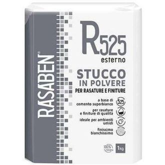 K2 Stucco polvere esterno K2 rasaben R525 kg 1