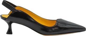 Mara Bini Naomi Seta Slingback - Dames - Pumps - Zwart - 37 EU - Leer - Schoenen