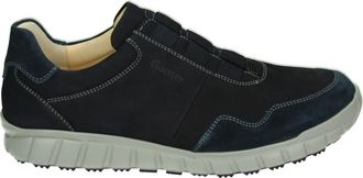 Ganter Blauwe Instappers met Uitneembaar Voetbed - Heren - Sneakers - Blauw - 42 1/2 EU - Leer - Schoenen