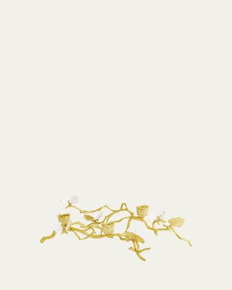 Michael Aram Butterfly Ginkgo White & Gold Low Candleholders