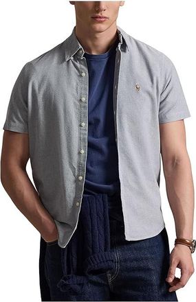 Polo Ralph Lauren Classic Fit Plaid Oxford Shirt Mens Clothing Navy : 2XL, Cotton