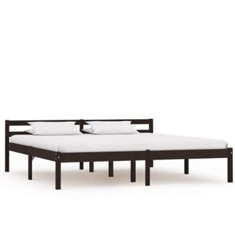 vidaXL Vidaxl - Estructura Cama Sin Colch&oacute;n Madera Pino Marr&oacute;n Oscuro 180x200cm