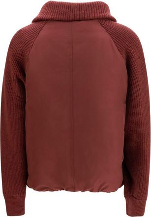 Brunello Cucinelli Womens Bordeaux Polyester Full-Length Jacket Clothing