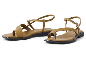 Vagabond Izzy Leather Toe-Post Sandal Womens Sandals Amber Green : EU 39 (US Womens 9) M