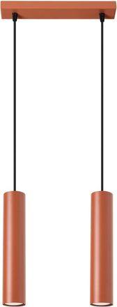 Sollux Lighting Design Pendellampe Lagos 2-Flammig (linear), Ockerrot