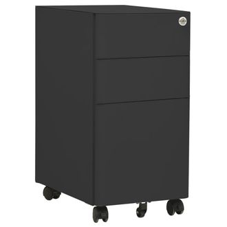 Berkfield Home Mobile File Cabinet Anthracite 30x45x59 cm Steel in Black | Size: 30 x 45 x 59 cm