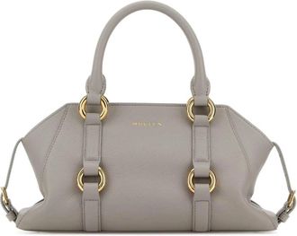 Alexander McQueen Alexander McQueen, Handbags, female, Gray, Size: ONE SIZE Farringdon Small Bag