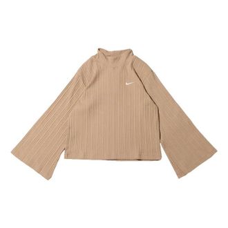 Nike (WMNS) Nike Sportswear ribbed Knit High Collar Long Sleeves Knit Long Sleeves Yellow DM6400-200