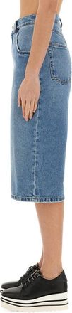 Stella McCartney Denim Cotton Bermuda Shorts - Blue