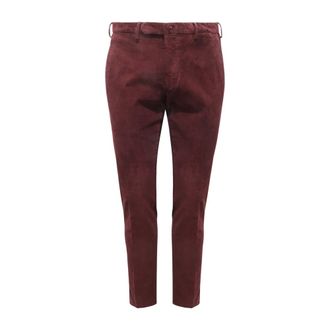 Santaniello 504T-Evo Velvet Trousers - male - Santaniello - Slim-fit Trousers - Red - S - Trousers