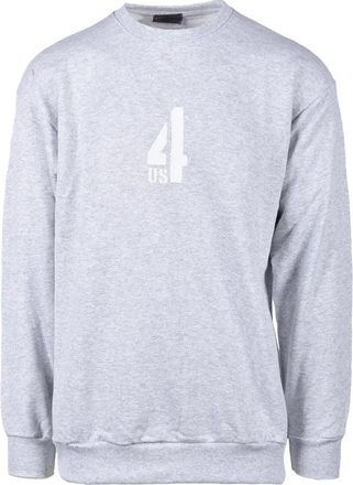 Paciotti 4us Grey Logo Cotton Sweatshirt