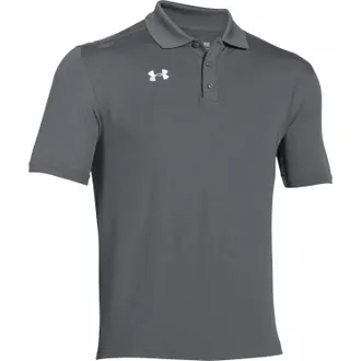 Under Armour Mens Team Golf Polo In Graphite