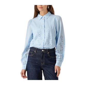 Y.A.S Y.a.s, Overhemden, Dames, Blauw, L, Yasluma LS Shirt S. Noos