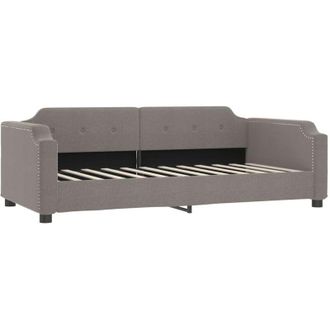 vidaXL Sofá cama sin colchón tela taupe 90x200 cm Vidaxl