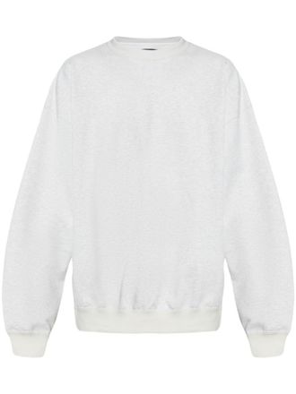Yohji Yamamoto French Terry Crew Neck Mélange Effect Sweatshirt
