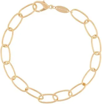 Federica Tosi Collar de Cadena Dorada con Logo Grabado - Accessories - Mujer - Amarillo - ONE SIZE
