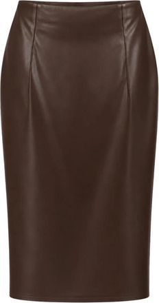 Jucca Pencilrok - Dames - Kokerrokken - Bruin - S - Rokken