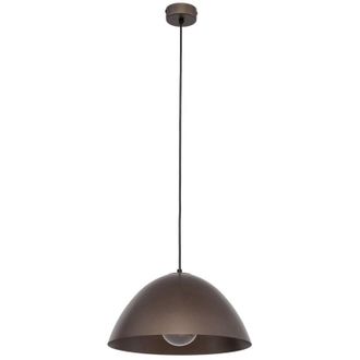 Luminosa Light Designs TK Faro Lámpara de techo colgante de cúpula de 34 cm, color marrón, 1 bombilla E27