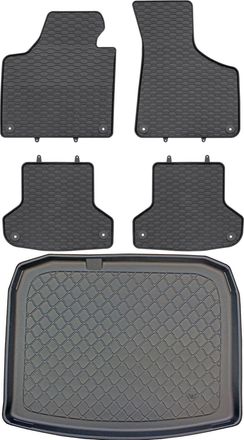 OEM Juego De Alfombrillas De Goma Para Audi A3 8p Hatchback (05.2003-07.2012) + Alfombrilla Para El Maletero