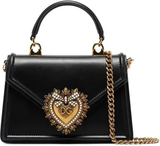 Dolce & Gabbana Black Devotion Small Satchel Bag