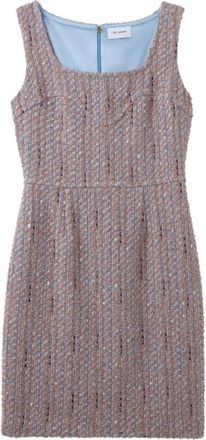 St. John Abito Diagonal in tweed - Periwinkle Rose Lurex Multi