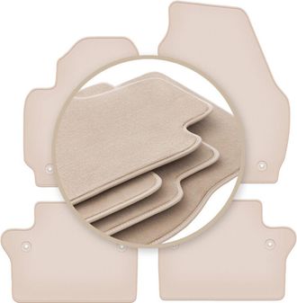 OEM Alfombrillas Beige Premium Para Volvo V70 Iii Familiar 2007-2016