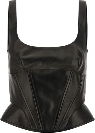 Ermanno Scervino Lamb Leather Tank Womens Tops