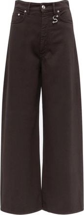 Sportmax Stijlvol Siamese Mode Accessoire - Dames - Wijde Broeken - Bruin - W28 - Broeken
