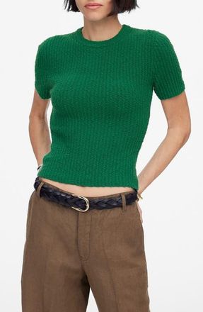 Madewell Boucl&eacute; Knit Sweater Top in Kelly Green at Nordstrom, Size Medium