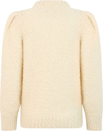 Isabel Marant Womens Sweater With Balloon Sleeves Ecru Virgin Wool