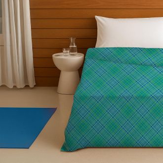 KASANOVA Trapuntino 1 piazza e mezza scozzese verde